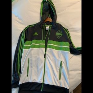 Seattle Sounders ADIDAS hooded jacket men’s medium